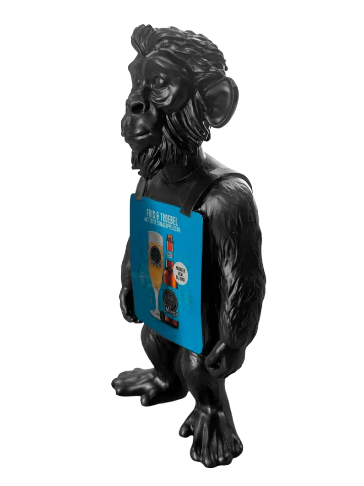 Tafelkaartje Aap - Zwart