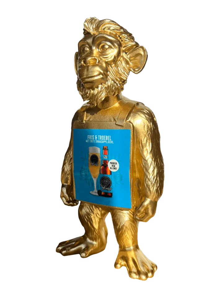 Tafelkaartje Aap - Goud